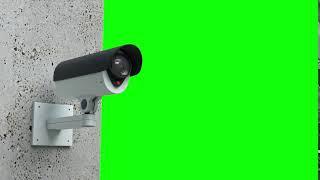 Security camera with green screen - Chroma Key - No Copyright