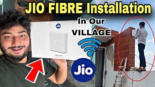 Finally लग गया  JIO FIBER INSTALLATION in Our Village  Total Cost?