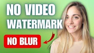 How to Remove Watermark from Video without Blur (New method)