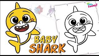 Baby shark's big show: How to Draw Baby Shark | Drawing Tutorial