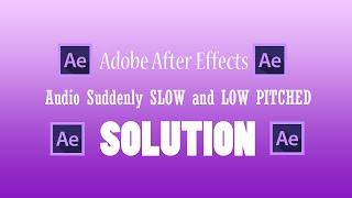 After Effects Audio Problem SOLVED