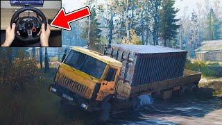 Spintires MudRunner - steering wheel gameplay (Logitech G29)