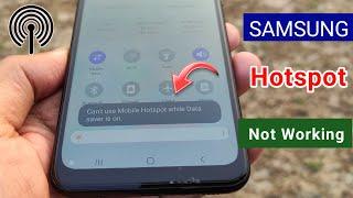 Samsung can't use mobile hotspot while data saver is on