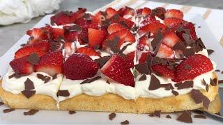 Hast du 1 Ei und frische Erdbeeren? Ich liebe diesen schnellen, leckeren Erdbeerkuchen! # 56