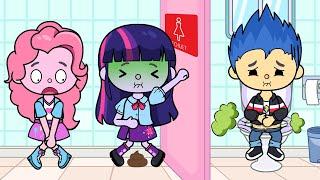 Please Open The Toilet Door | My Little Pony In Toca Life World | 내 작은 조랑말 슬픈 기원 사랑 이야기 | Toca Boca