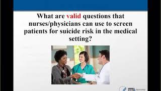 Suicide Risk Screening Training:  How to Manage Patients at Risk for Suicide