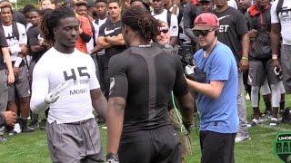 EPIC SHOWDOWN : 5 Star LB Dylan Moses vs 5 Star RB Najee Harris 1v1 - The Opening 2016