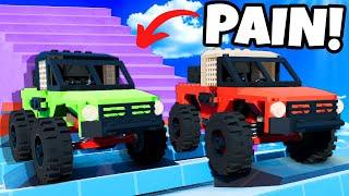 We Tested Lego Cars Against DANGEROUS STAIRS in BeamNG Drive Multiplayer!