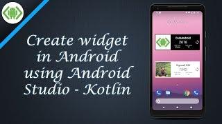 Create widget in Android using Android Studio - Kotlin