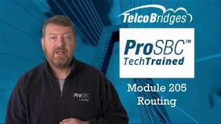 ProSBC TechTraining  - Module 205 - Call Routing Capabilities