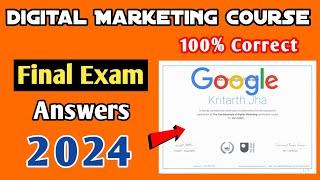 Google Digital Marketing Garage Certification Final Exam Answers | 2024 Updated