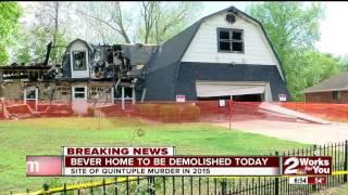 Bever home to be demolished Tuesday