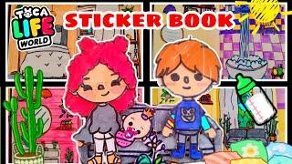 Let's Tour Our Toca Boca House 🪴 Toca Life Kağıt Bebek Evi / Toca Life Story / Sticker Book