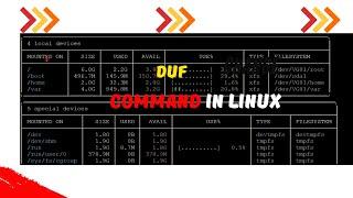 duf command in linux |How to Use Duf Command in Linux| Linux Disk Monitoring with Duf Command