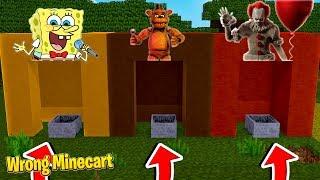 DON'T CHOOSE THE WRONG MINECART !! | Minecraft w/ Little Kelly and Tiny Turtle