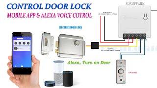 Smartphone Connected Door Lock, WIFI, Mobile APP & Alexa Voice control Electric Door Lock Automation