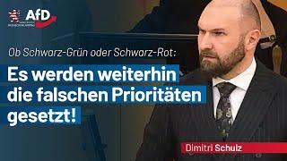 Ob Schwarz-Grün oder Schwarz-Rot: Es werden weiterhin die falschen Prioritäten gesetzt!