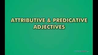 2 Types of Adjectives in English: Attributive and Predicative *Grammar for Kids!*