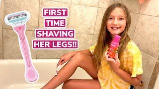 HOW To SHAVE Your LEGS - Girl's FIRST TIME Shaving Legs!!