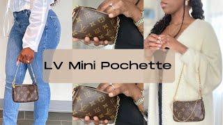 Louis Vuitton Mini Pochette 4 Month Review + Added Chain| Antonette Shay