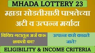 Mhada Lottery | Eligibility & Income criteria for mhada lottery | #mhada #mhadalottery @InvestPur