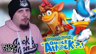 Donald Duck tut so als wäre er Crash Bandicoot...