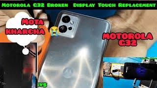 Motorola G32 : how to replace repair  broken touch Display , battery replacement , back cover of g32