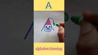 drawing with alphabet - A