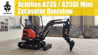 Achilles A23S / A25SE Mini Excavator / Digger Overview / Review / Introduction Video