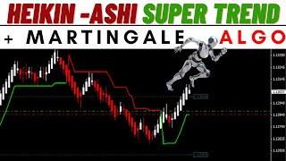 Algo Trading :- Heikin Ashi Super Trend Algo With Martingale Strategy