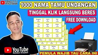 Tutorial Full Cara Mudah Membuat Label Kartu Undangan 103 || Cara Print Label Nama Tamu Undangan 103