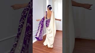 Saree with dupatta drape  #stylingideas #sareedraping #sareestyling