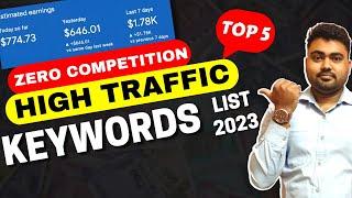 Top 5 Low Competition Keywords With High Traffic In USA | Blog Keyword Research 2023 (Part-1)