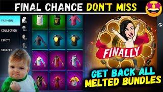 HOW TO CLAIM BACK YOUR MELTED ITEMS IN MELTING VAULT EVENT  A FINAL CHANCE - DON’T MISS 