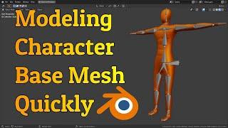 Modeling A Character Base Mesh Quickly With The Skin Modifier | Blender 2.92