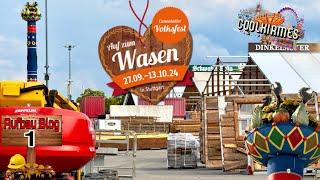 177. Cannstatter Volksfest 2024 | Aufbau Blog 1 (7.8.2024) - Clip by CoolKirmes