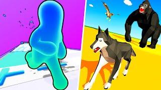 Merge Rush 3D | Epic Animal Hop Vs Samsh 3D - Max Level Gameplay (Part 1)