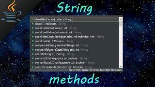 Java String methods 