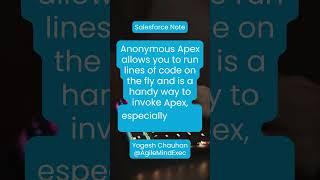 Anonymous Apex feature in #Salesforce - #salesforcetips #salesforcedevelopers