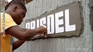 How To Cut Letters With Cement Sand.DIY Lettering .Lettering On Wall