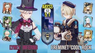 C0 Lyney Inferno & C6 Freminet Cool Rock | Spiral Abyss 5.1 | Genshin Impact