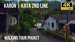 Phuket Karon 2nd Line | Kata 3rd Line Walking Tour 4K 2024 | Experience Phuket Right On Your TV