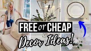 *FREE or CHEAP* HOME DECORATING IDEAS! DIY DECOR On A BUDGET