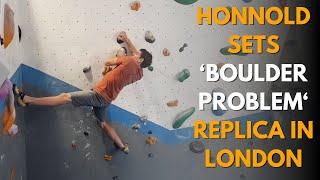 Alex Honnold recreates 'The Boulder Problem' indoors at VauxWall with Louis Parkinson