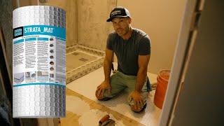 STOP USING HARDIEBACKER ON TILE FLOORS!!! THIS IS SO MUCH EASIER: LATICRETE STRATA_MAT