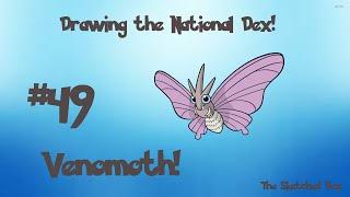 Drawing the National Dex - Venomoth #49