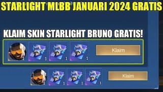 CARA DAPATKAN STARLIGHT MOBILE LEGENDS JANUARI 2024 GRATIS! KLAIM SKIN STARLIGHT BRUNO GRATIS