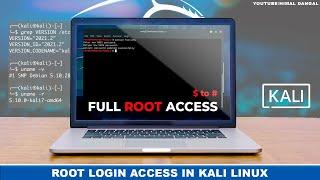 How to get root access in Kali Linux 2022.1 ? | Create Root Account |