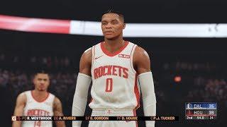 NBA 2k20 - Houston Rockets vs Dallas Mavericks Full Match (1440p 60fps)