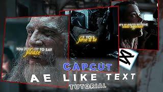 How to Make AE Like Text on CapCut || Full Tutorial (@ItzFk001@simplypog Owners of Edits )